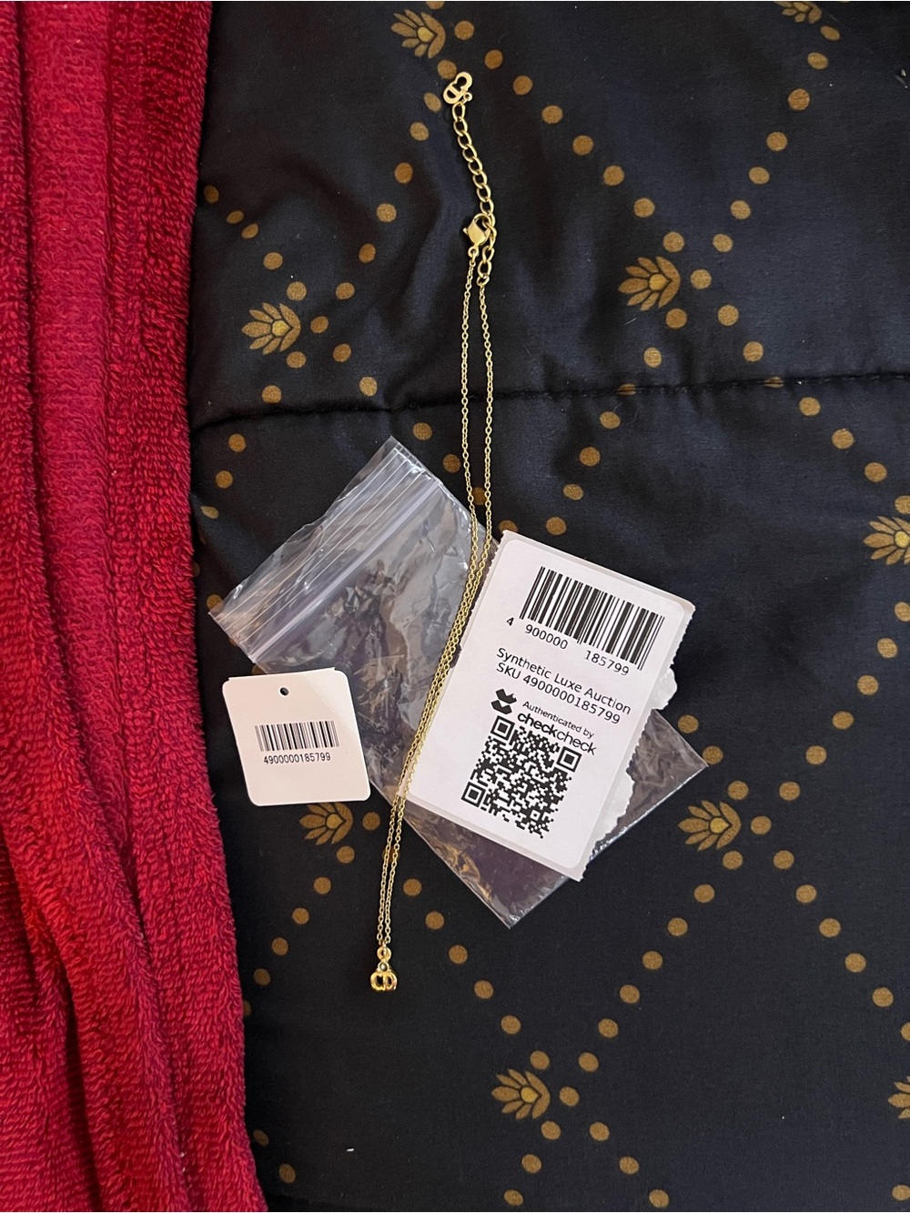 Dior Gold Chain Necklace with Pendant